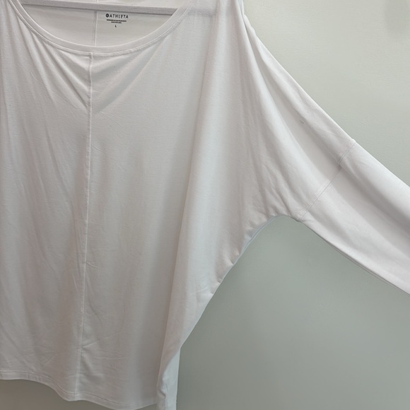 Athleta white large long sleeve active top. - Picture 2 of 5